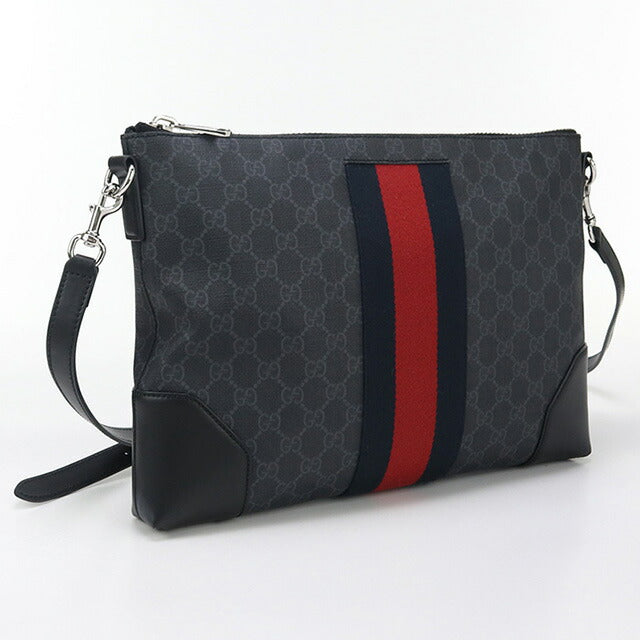 中古 グッチ 斜め掛け ショルダーバッグ メンズ ブランド GUCCI GGスプリーム 474139 ブラック バッグ USDGU94037011