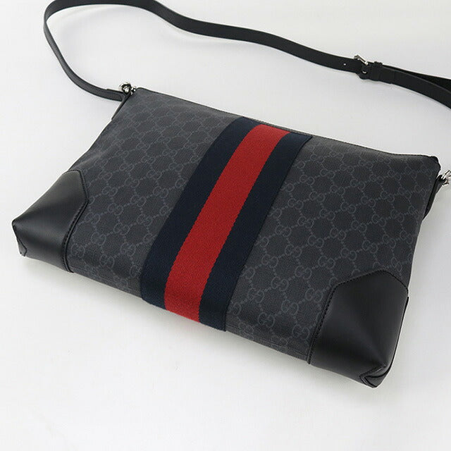 中古 グッチ 斜め掛け ショルダーバッグ メンズ ブランド GUCCI GGスプリーム 474139 ブラック バッグ USDGU94037011