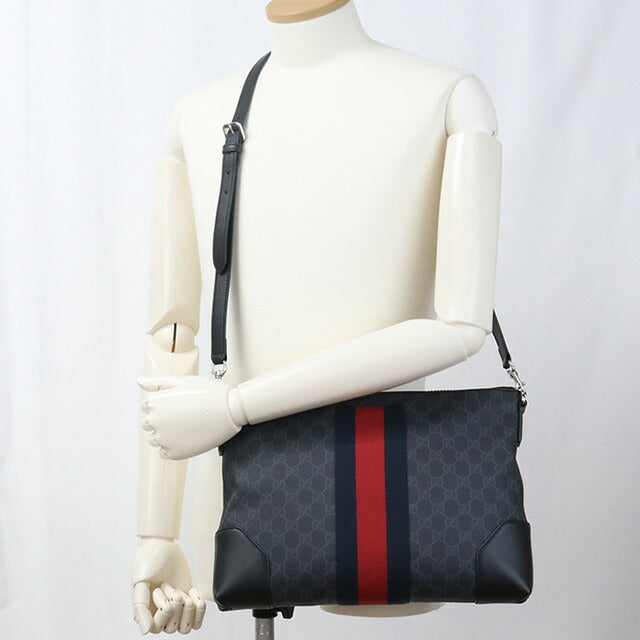 中古 グッチ 斜め掛け ショルダーバッグ メンズ ブランド GUCCI GGスプリーム 474139 ブラック バッグ USDGU94037011