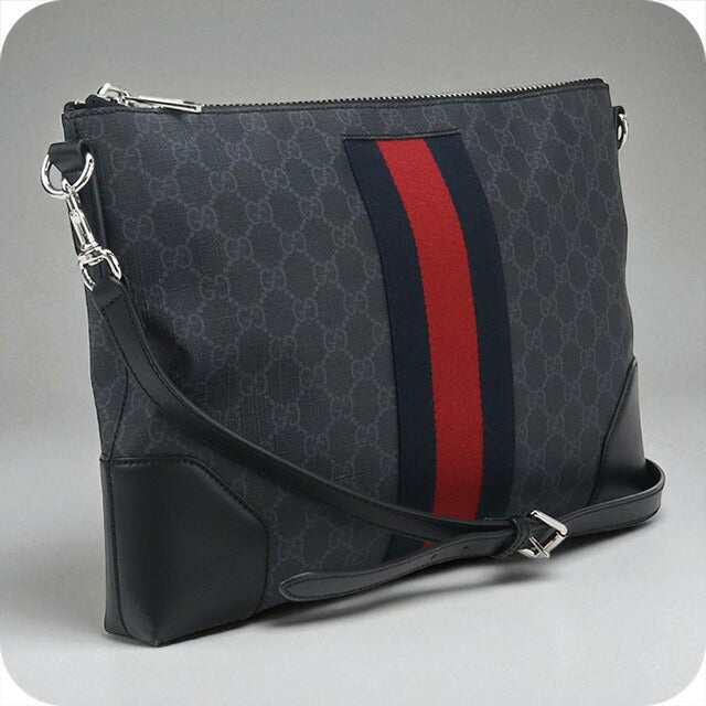 中古 グッチ 斜め掛け ショルダーバッグ メンズ ブランド GUCCI GGスプリーム 474139 ブラック バッグ USDGU94037011