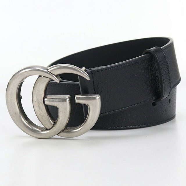 中古 グッチ ベルト メンズ ブランド GUCCI GGマーモント レザー 406831 ブラック 小物 USDGU94250011
