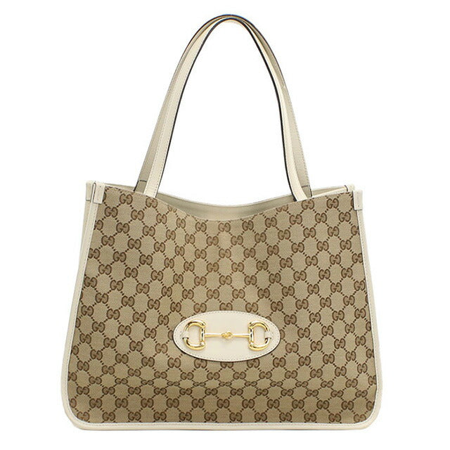中古 グッチ トートバッグ レディース ブランド GUCCI グッチ ホースビット 1955 レザー 623694 ベージュ バッグ USDGU94533011
