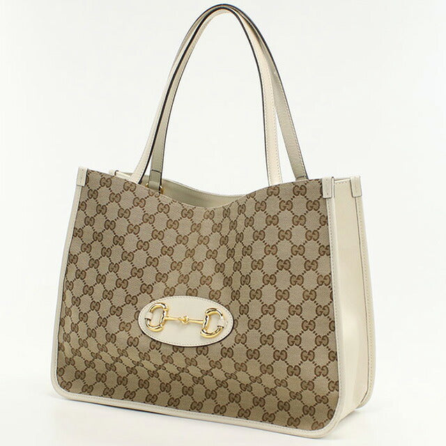 中古 グッチ トートバッグ レディース ブランド GUCCI グッチ ホースビット 1955 レザー 623694 ベージュ バッグ USDGU94533011