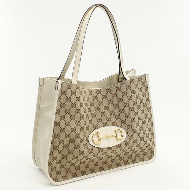 中古 グッチ トートバッグ レディース ブランド GUCCI グッチ ホースビット 1955 レザー 623694 ベージュ バッグ USDGU94533011