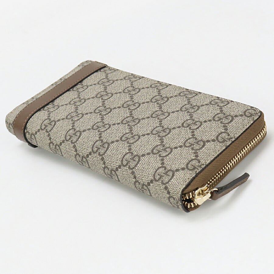 中古 グッチ 長財布ラウンドファスナー レディース ブランド GUCCI GGスプリーム ジップアラウンドウォレット レザー 309758 ベージュ 財布 USDGU94778011