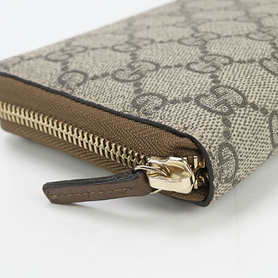 中古 グッチ 長財布ラウンドファスナー レディース ブランド GUCCI GGスプリーム ジップアラウンドウォレット レザー 309758 ベージュ 財布 USDGU94778011