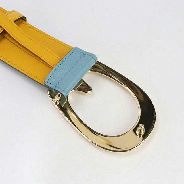 中古 グッチ ベルト ユニセックス ブランド GUCCI Gバックル バイカラーべルト レザー 709954 ブルー 小物 USDGU94794011