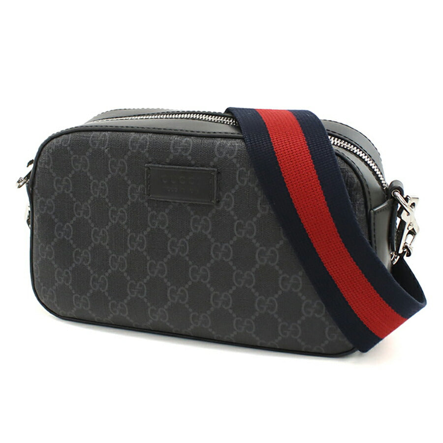 中古 グッチ 斜め掛け ショルダーバッグ メンズ ブランド GUCCI GGスプリーム レザー 574886 ブラック バッグ USDGU95091011