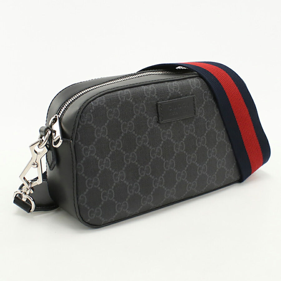 中古 グッチ 斜め掛け ショルダーバッグ メンズ ブランド GUCCI GGスプリーム レザー 574886 ブラック バッグ USDGU95091011