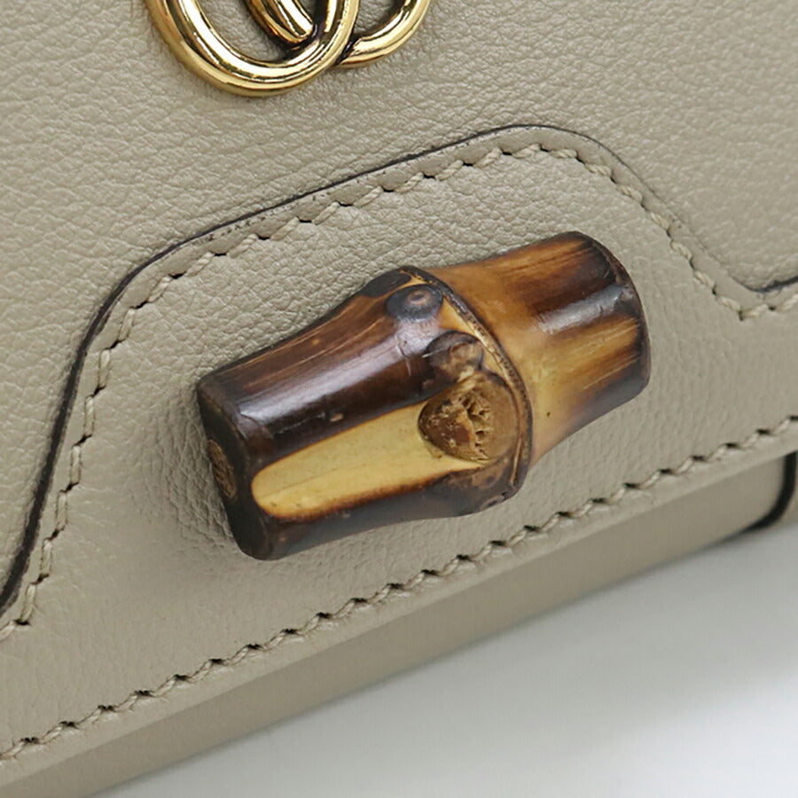 中古 グッチ 三折財布 レディース ブランド GUCCI グッチ ダイアナ ミディアム ウォレット レザー 658633 ベージュ 財布 USDGU95096011