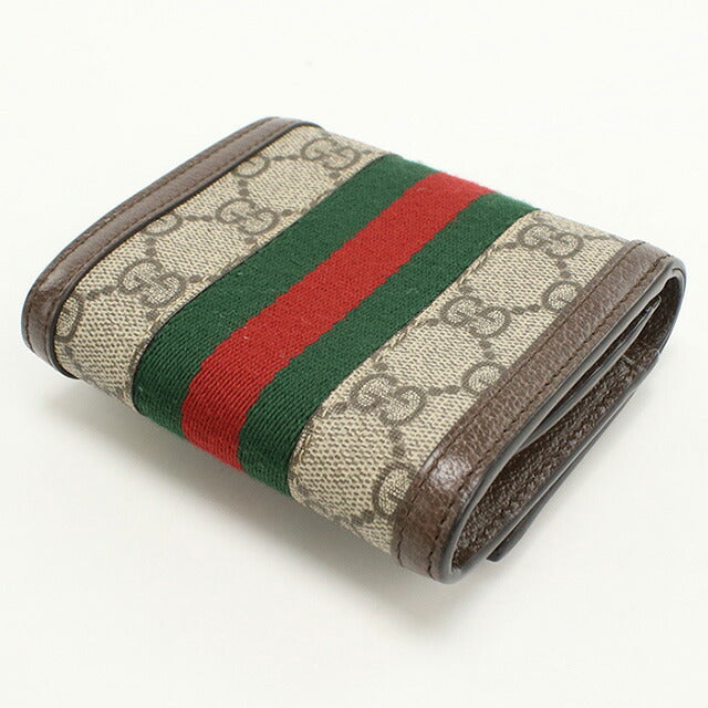 中古 グッチ 二折財布 レディース ブランド GUCCI オフィディア GGウォレット 598662 ベージュ 財布 USDGU95167011