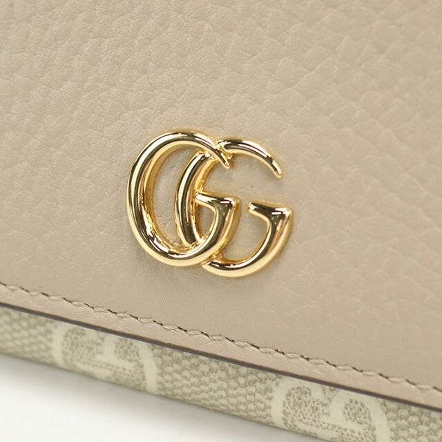 中古 グッチ 名刺入れ レディース ブランド GUCCI ダブルG バイカラー カードケース レザー 739525 ベージュ 小物 USDGU95210011