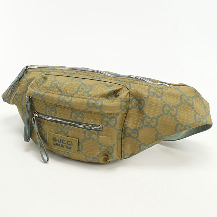 中古 グッチ ボディバッグ メンズ ブランド GUCCI GGリップストップ ベルトバッグ 792287 カーキ バッグ USDGU95536011