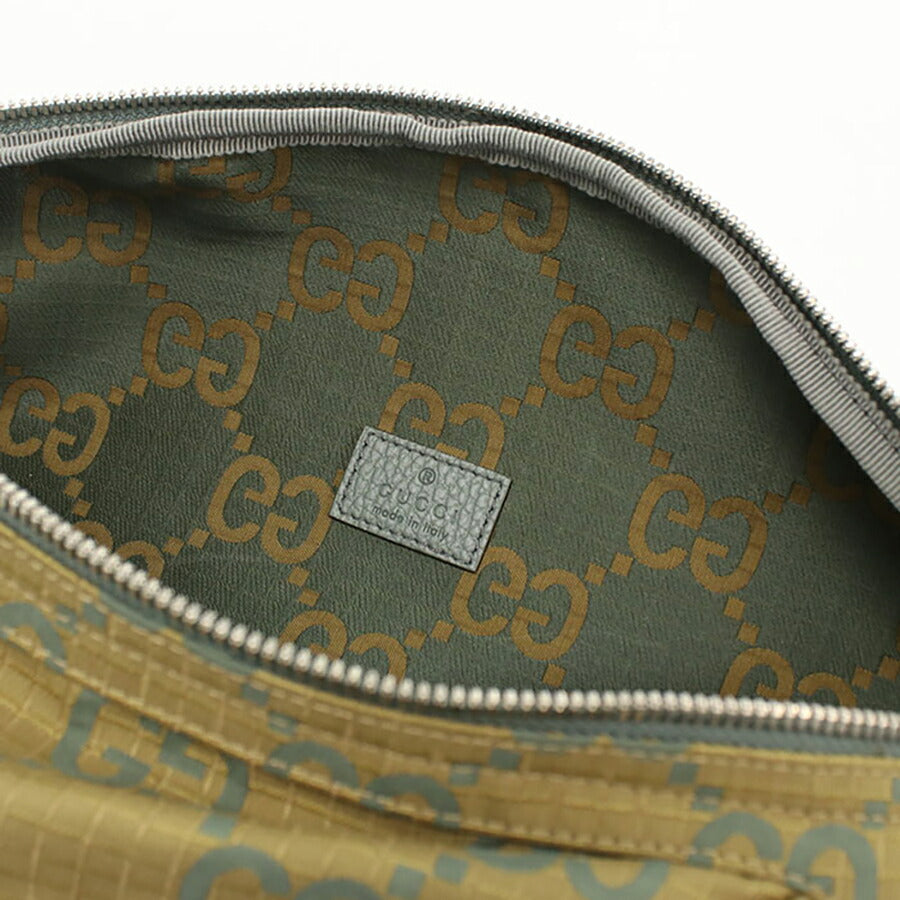 中古 グッチ ボディバッグ メンズ ブランド GUCCI GGリップストップ ベルトバッグ 792287 カーキ バッグ USDGU95536011