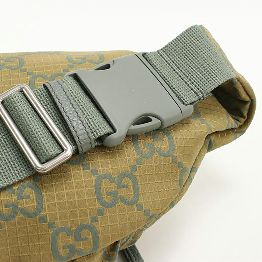 中古 グッチ ボディバッグ メンズ ブランド GUCCI GGリップストップ ベルトバッグ 792287 カーキ バッグ USDGU95536011