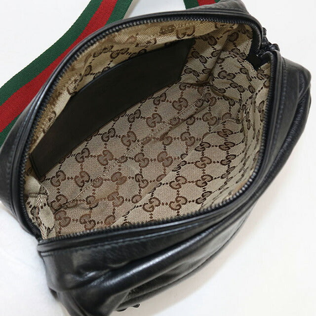 中古 グッチ 斜め掛け ショルダーバッグ レディース ブランド GUCCI レザー 725696 ブラック バッグ USDGU95545011