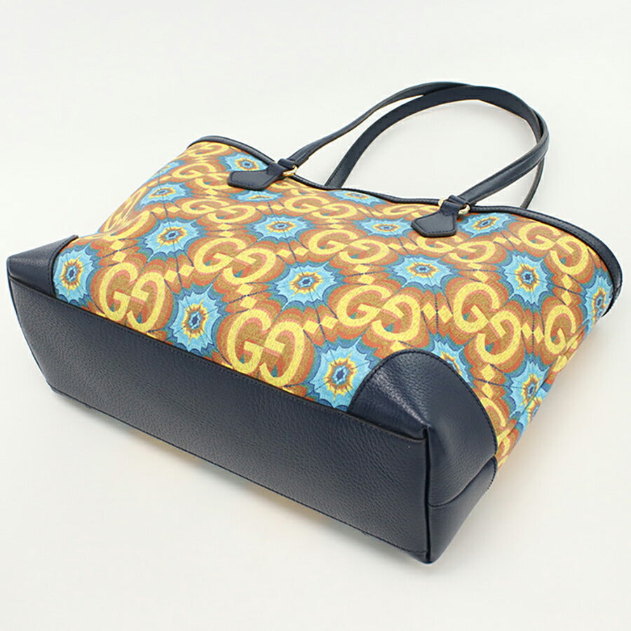 中古 グッチ トートバッグ レディース ブランド GUCCI 676681 ネイビー バッグ USDGU95555011