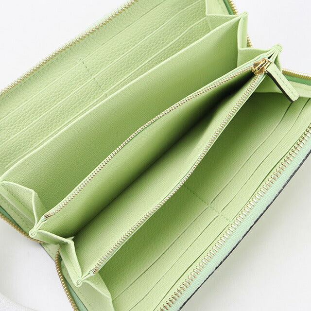 中古 グッチ 長財布ラウンドファスナー レディース ブランド GUCCI グッチ ロゴ ジップアラウンドウォレット レザー 658691 グリーン 財布 USDGU95618011