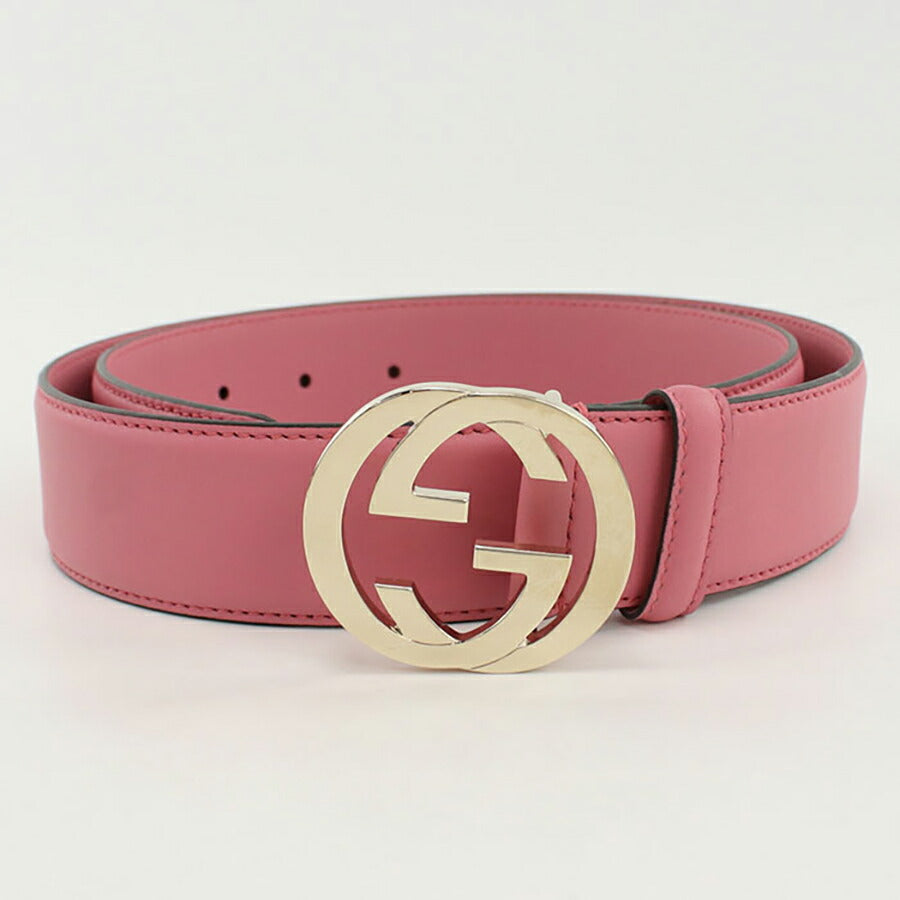 中古 グッチ ベルト ユニセックス ブランド GUCCI インターロッキングG ベルト レザー 546386 ピンク 小物 USDGU95624011