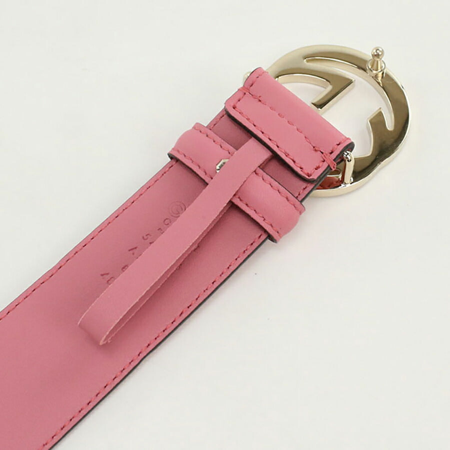 中古 グッチ ベルト ユニセックス ブランド GUCCI インターロッキングG ベルト レザー 546386 ピンク 小物 USDGU95624011