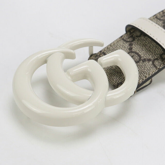 中古 グッチ ベルト レディース ブランド GUCCI ダブルG ワイド 400593 ベージュ 小物 USDGU95625011
