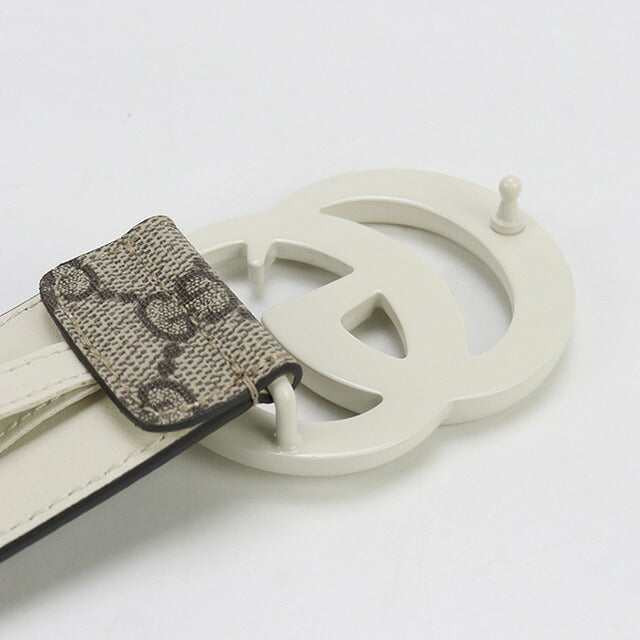 中古 グッチ ベルト レディース ブランド GUCCI ダブルG ワイド 400593 ベージュ 小物 USDGU95625011