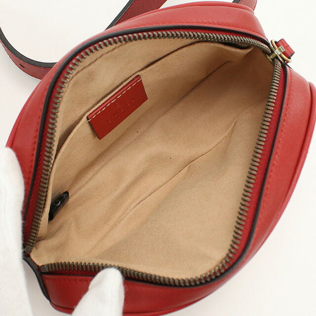 中古 グッチ ボディバッグ レディース ブランド GUCCI GGマーモント ベルトバッグ 476434 レッド バッグ USDGU95810011