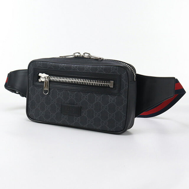 中古 グッチ ボディバッグ メンズ ブランド GUCCI GGスプリーム ベルトバッグ 474293 ブラック バッグ USDGU95947011