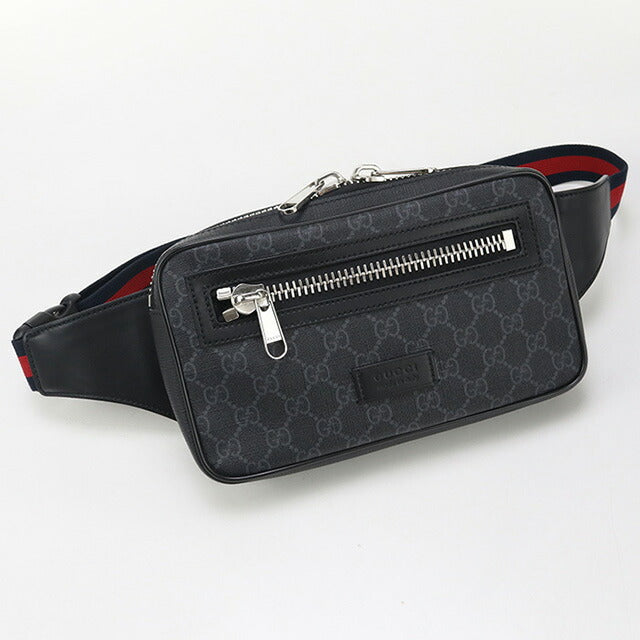 中古 グッチ ボディバッグ メンズ ブランド GUCCI GGスプリーム ベルトバッグ 474293 ブラック バッグ USDGU95947011