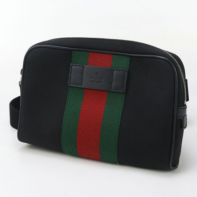 中古 グッチ ボディバッグ メンズ ブランド GUCCI シェリーライン ベルトバッグ 630919 ブラック バッグ USDGU96075011
