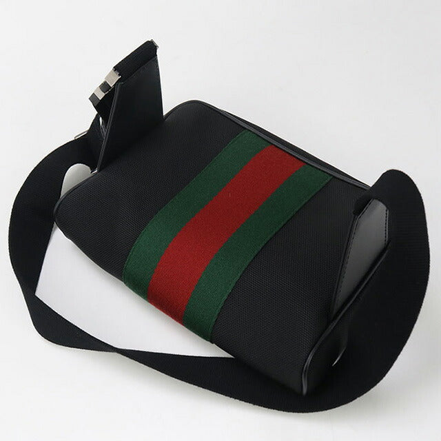 中古 グッチ ボディバッグ メンズ ブランド GUCCI シェリーライン ベルトバッグ 630919 ブラック バッグ USDGU96075011