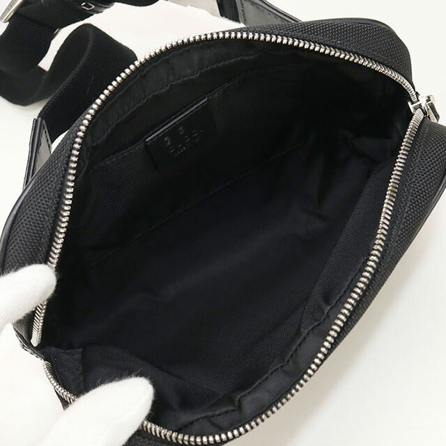 中古 グッチ ボディバッグ メンズ ブランド GUCCI シェリーライン ベルトバッグ 630919 ブラック バッグ USDGU96075011