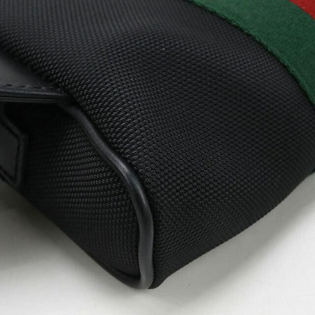 中古 グッチ ボディバッグ メンズ ブランド GUCCI シェリーライン ベルトバッグ 630919 ブラック バッグ USDGU96075011