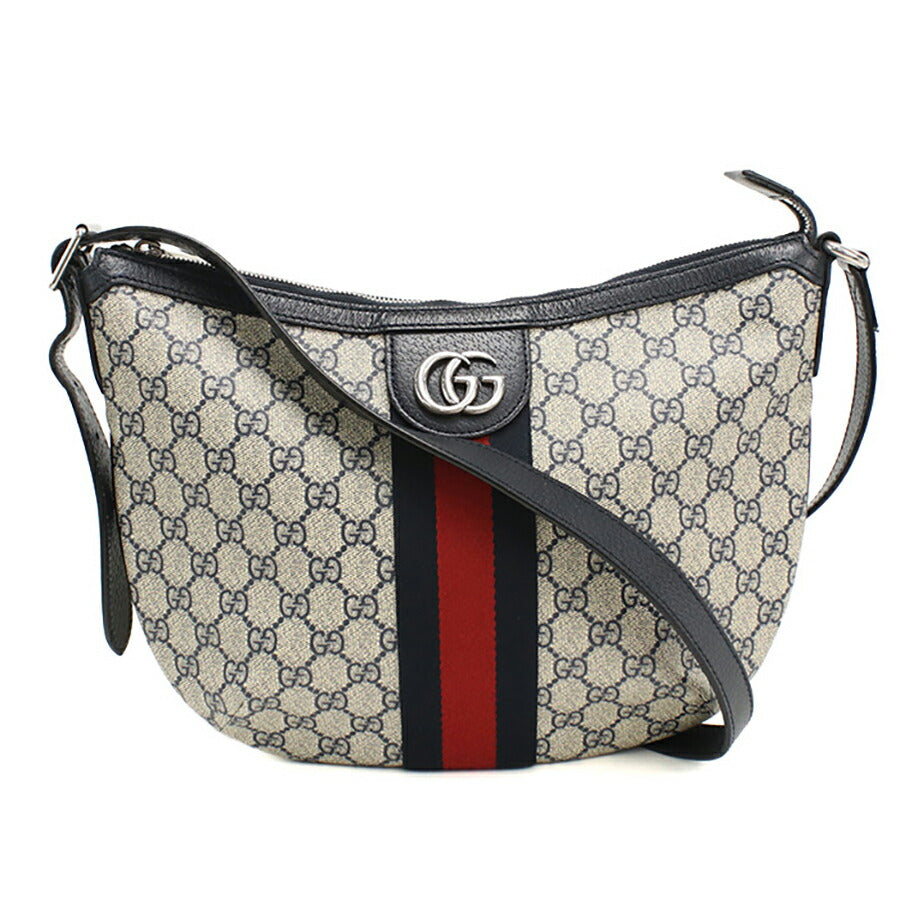 中古 グッチ ショルダーバッグ メンズ ブランド GUCCI オフィディア ミディアム 598125 ネイビー バッグ USDGU96086011
