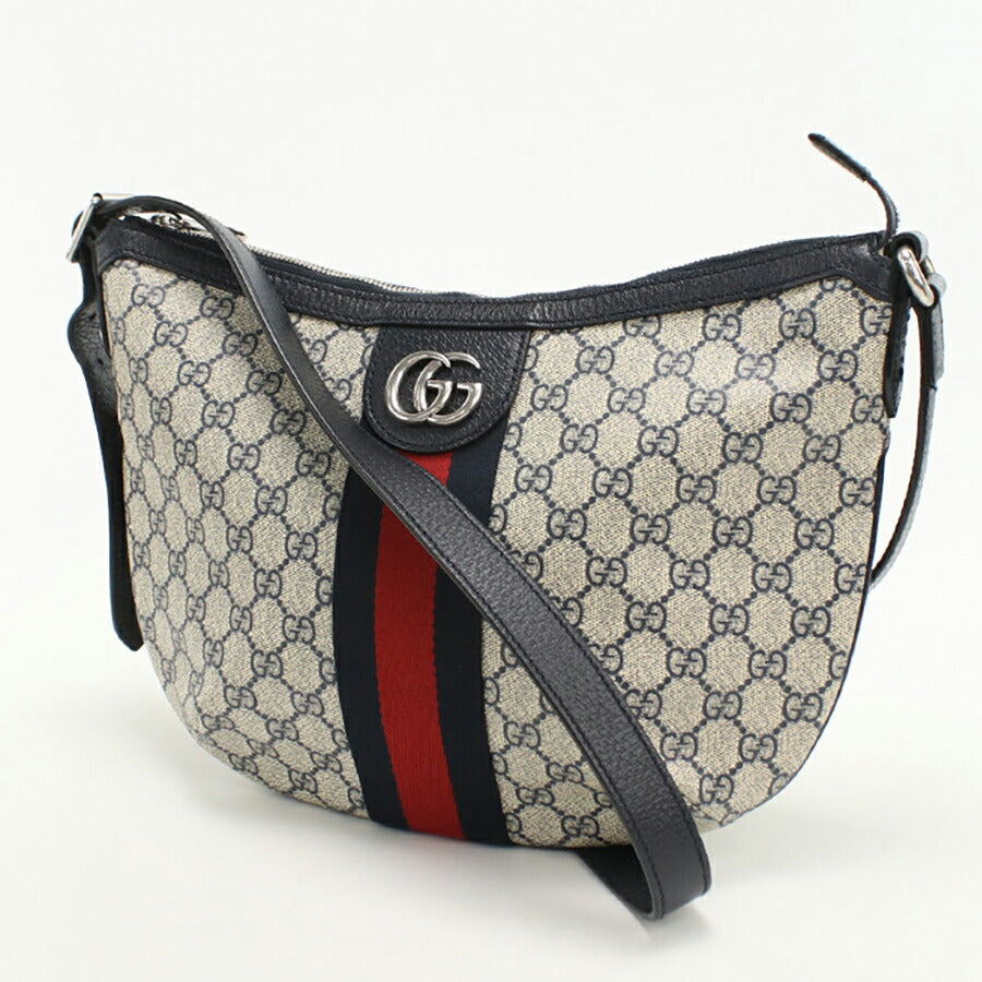 中古 グッチ ショルダーバッグ メンズ ブランド GUCCI オフィディア ミディアム 598125 ネイビー バッグ USDGU96086011