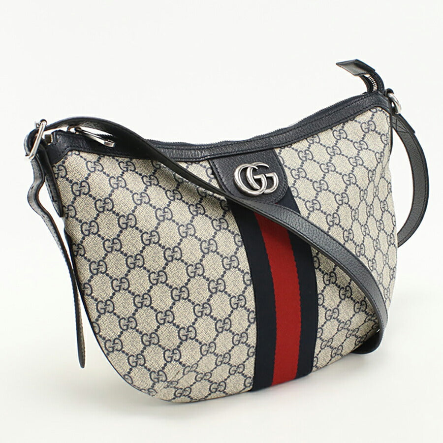 中古 グッチ ショルダーバッグ メンズ ブランド GUCCI オフィディア ミディアム 598125 ネイビー バッグ USDGU96086011