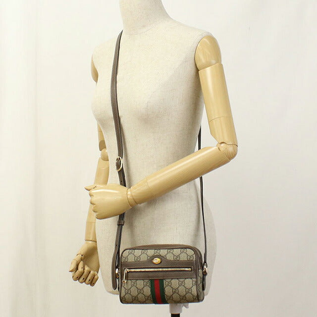 中古 グッチ 斜め掛け ショルダーバッグ レディース ブランド GUCCI オフィディア ミニバッグ レザー 517350 ベージュ バッグ USDGU96159011
