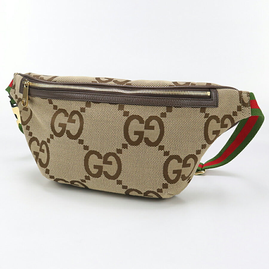 中古 グッチ ボディバッグ メンズ ブランド GUCCI ジャンボGG ベルトバッグ 696031 ベージュ バッグ USDGU96301011