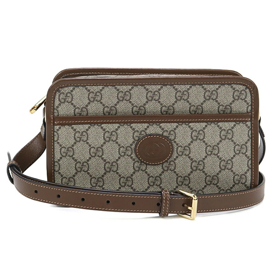 中古 グッチ 斜め掛け ショルダーバッグ レディース ブランド GUCCI インターロッキングG ショルダーバッグ 658572 ベージュ バッグ USDGU96458011