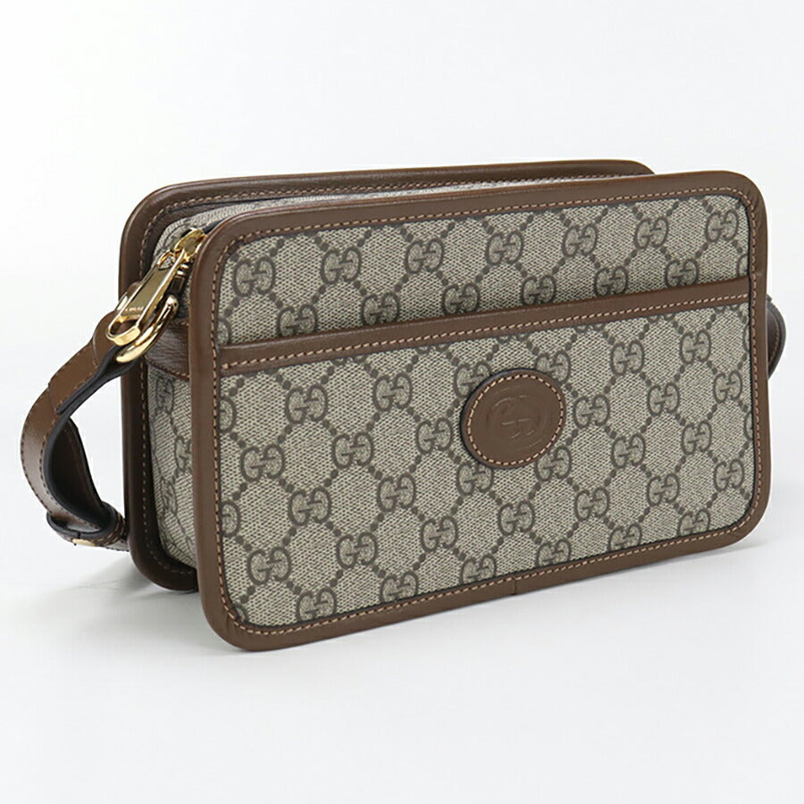 中古 グッチ 斜め掛け ショルダーバッグ レディース ブランド GUCCI インターロッキングG ショルダーバッグ 658572 ベージュ バッグ USDGU96458011
