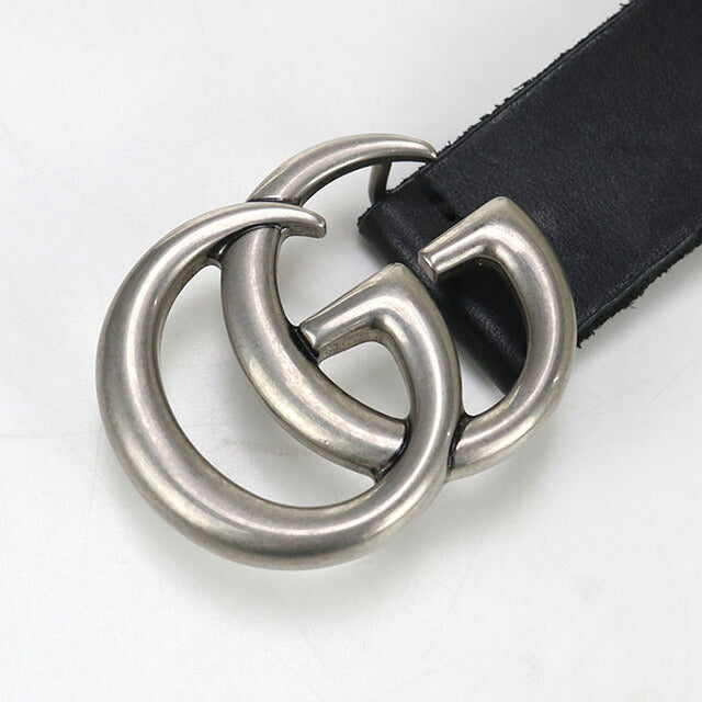 中古 グッチ ベルト メンズ ブランド GUCCI ダブルG スリムベルト レザー 414516 ブラック 小物 USDGU96504011