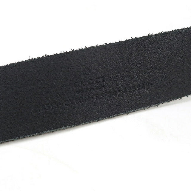 中古 グッチ ベルト メンズ ブランド GUCCI ダブルG スリムベルト レザー 414516 ブラック 小物 USDGU96504011