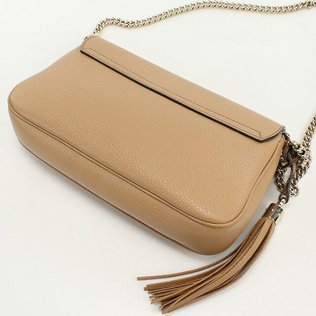 中古 グッチ 斜め掛け ショルダーバッグ レディース ブランド GUCCI ソーホー チェーン レザー 536224 ベージュ バッグ USDGU96560011