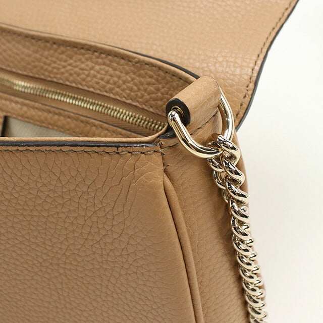中古 グッチ 斜め掛け ショルダーバッグ レディース ブランド GUCCI ソーホー チェーン レザー 536224 ベージュ バッグ USDGU96560011