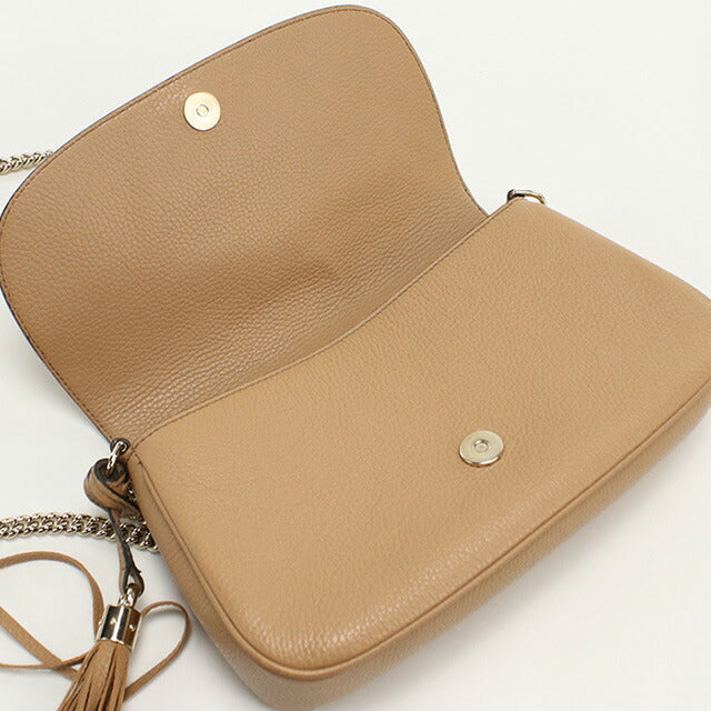 中古 グッチ 斜め掛け ショルダーバッグ レディース ブランド GUCCI ソーホー チェーン レザー 536224 ベージュ バッグ USDGU96560011