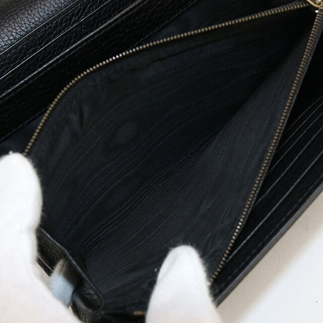 中古 グッチ チェーンウォレット レディース ブランド GUCCI GGマーモント チェーンウォレット レザー 401232 ブラック 財布 USDGU96731011