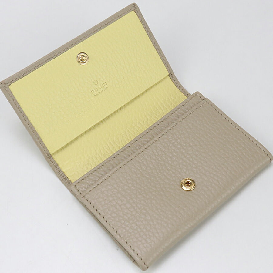 中古 グッチ カードケース レディース ブランド GUCCI ダブルG バイカラー カードケース レザー 739525 CAO2G ベージュ 財布 USDGU96803011