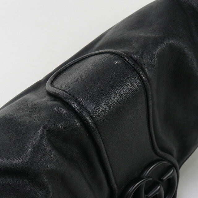 中古 グッチ ショルダーバッグ レディース ブランド GUCCI ダブルG ショルダーバッグ レザー 767209 ブラック バッグ USDGU97147011