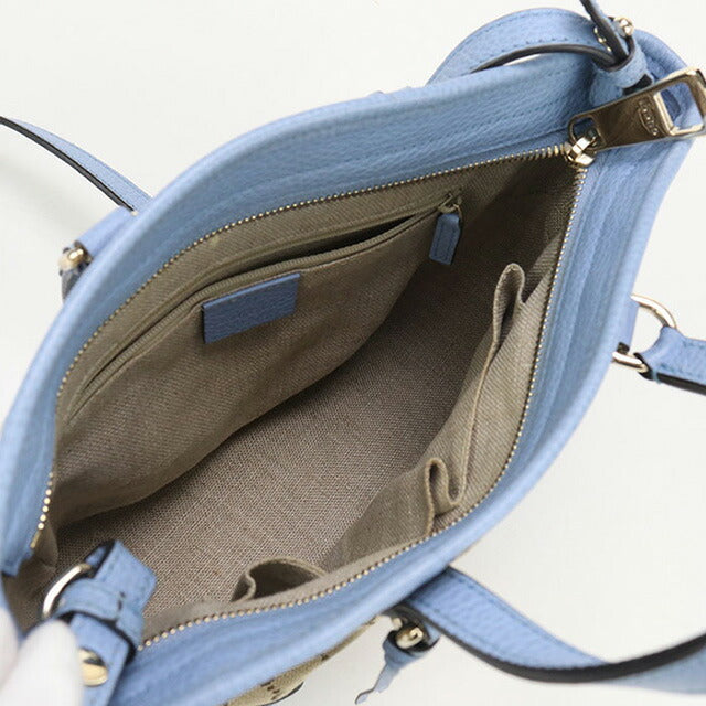 中古 グッチ ハンドバッグ レディース ブランド GUCCI GGキャンバス 2WAYハンドバッグ レザー 449241 ブルー バッグ USDGU97179011