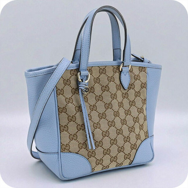 中古 グッチ ハンドバッグ レディース ブランド GUCCI GGキャンバス 2WAYハンドバッグ レザー 449241 ブルー バッグ USDGU97179011